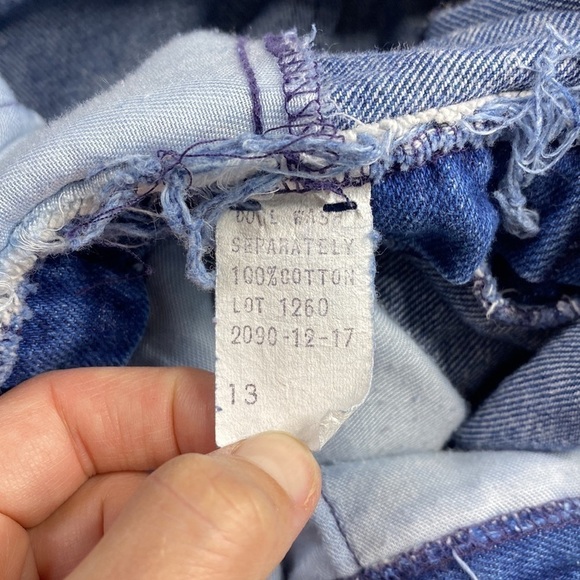 Vintage No Man's Hand High Waisted Straight Leg Jeans Size 13 26x32 80s - Picture 14 of 14